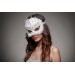 Masquerade masks woman ivory and silver. Ball mask, Mardi gras mask, Party mask, Flowers mask, wedding mask