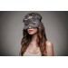 Black masquerade mask for woman with flowers