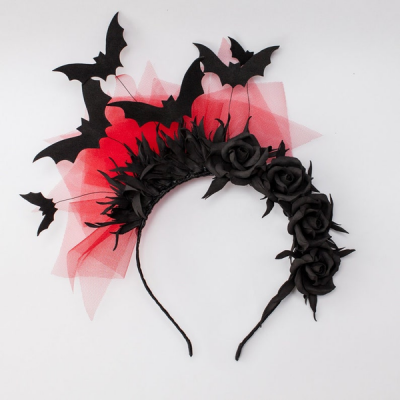 Bat Headband Vampire Gothic crown. Gothic wedding headband. Vampire the masquerade. Halloween headband adult