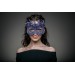 Masquerade mask woman purple&silver with roses, scales