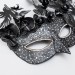 Masquerade mask woman with bird, orhids, rhinestones.