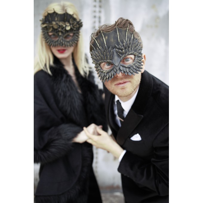 Couples masquerade mask Dragon