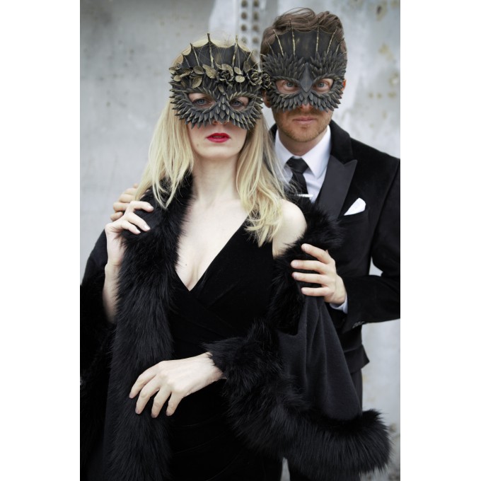 Couples masquerade mask Dragon