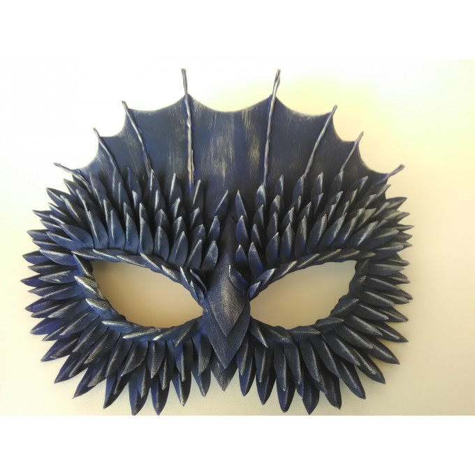 Masquerade mask Blue Dragon for woman and men