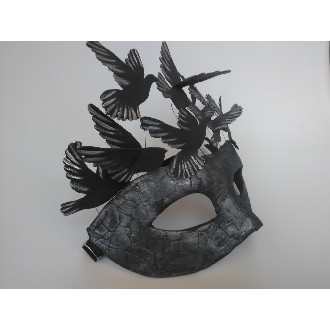 Black masquerade mask 3D Bird for woman and men