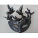 Black masquerade mask 3D Bird for woman and men