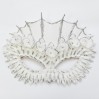 Masquerade masks woman ivory and silver. Ball mask, Mardi gras mask, Party mask, Flowers mask, wedding mask