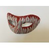 Silvery and bloody masquerade mask, decorated red lines. For Halloween, Party, Wedding