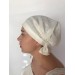 Linen slouchy beanie. Summer hat, chemo headwear.
